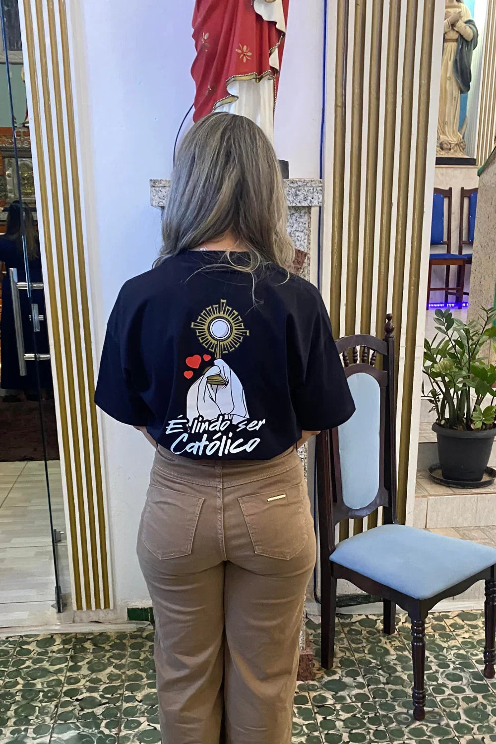 Camisa Oversized É lindo ser Católico