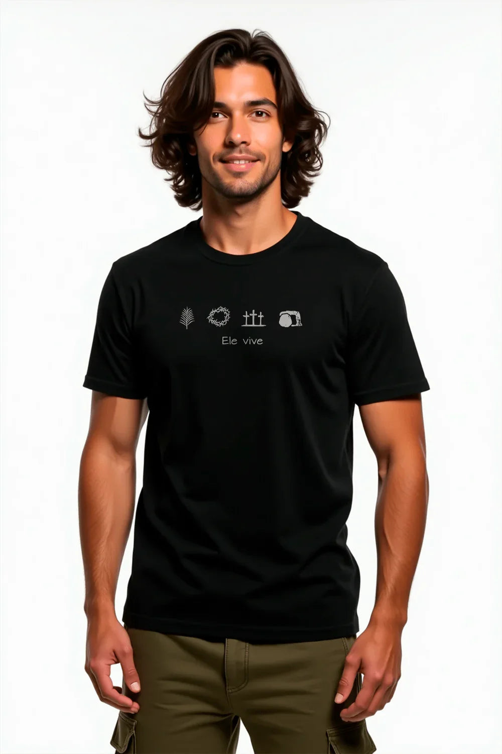Camisa Básica Ele Vive - Hace | Moda Cristã