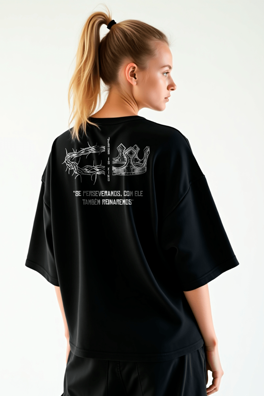 Camisa Oversized Da Cruz à Coroa - Hace | Moda Cristã