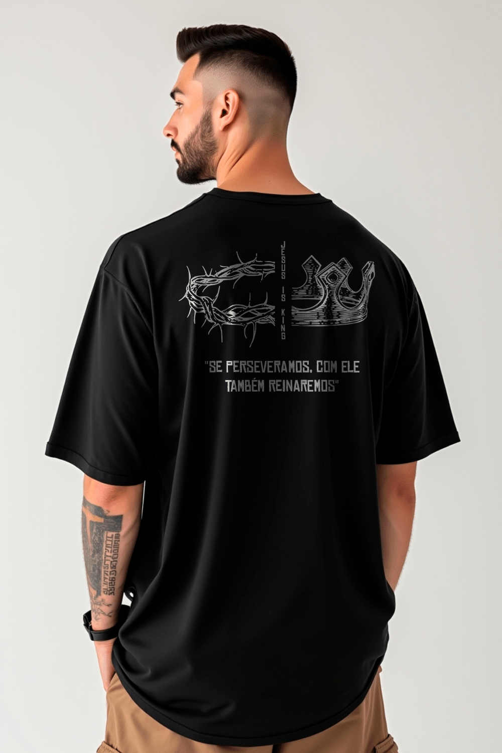 Camisa Oversized Da Cruz à Coroa - Hace | Moda Cristã