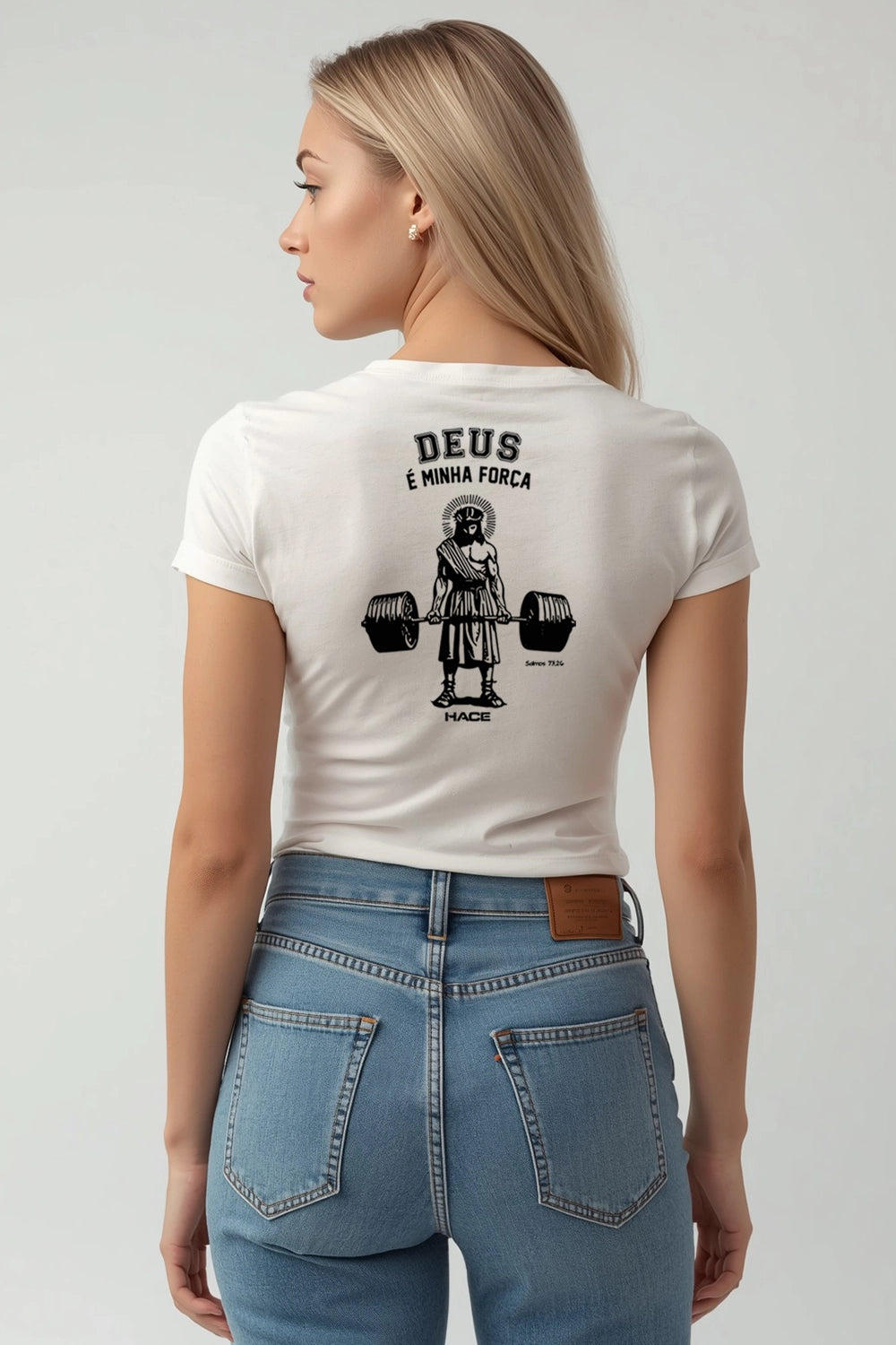 Camisa Babylook Deus é Minha Força
