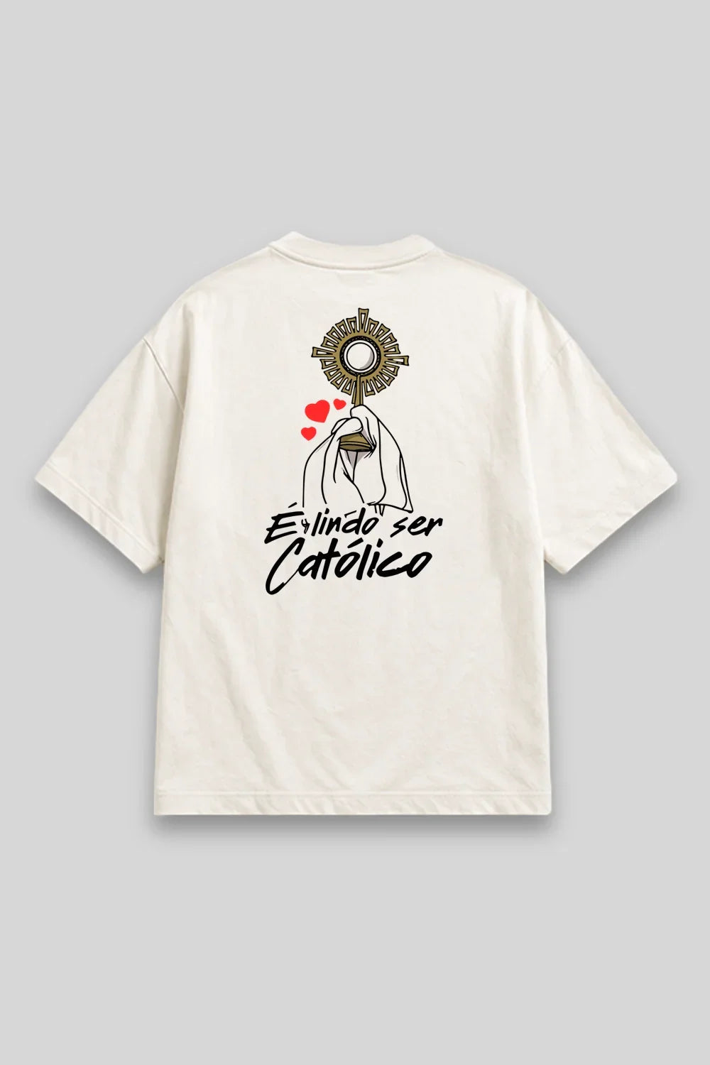 Camisa Oversized É lindo ser Católico branca | HACE