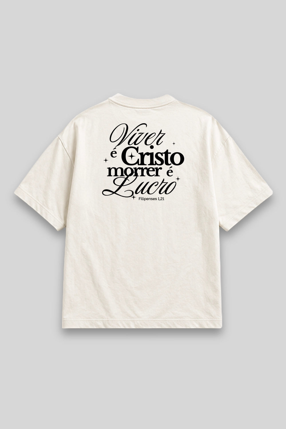 Camisa Oversized Viver é Cristo branca | HACE