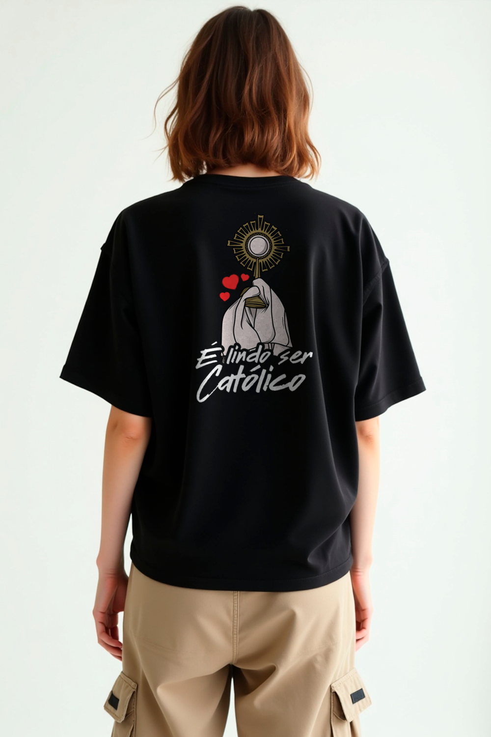 Camisa Oversized É lindo ser Católico 25.6