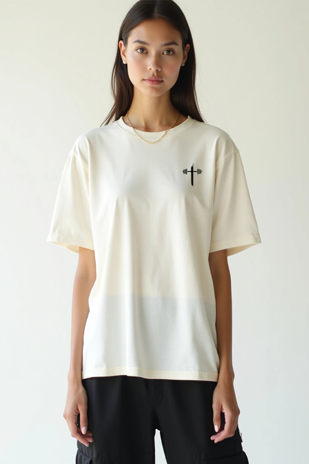 Camisa Oversized Deus é Minha Força