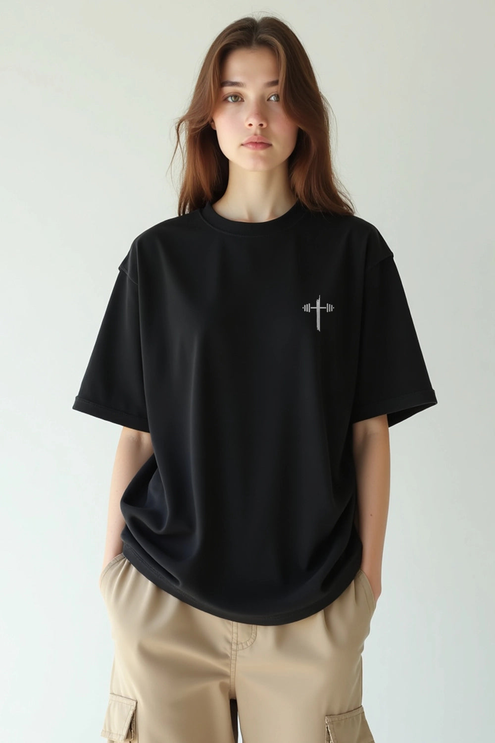 Camisa Oversized Deus é Minha Força