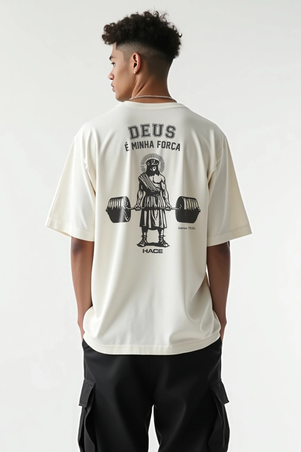 Camisa Oversized Deus é Minha Força