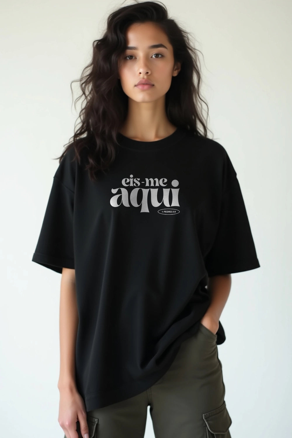 Camisa Oversized Eis-me Aqui