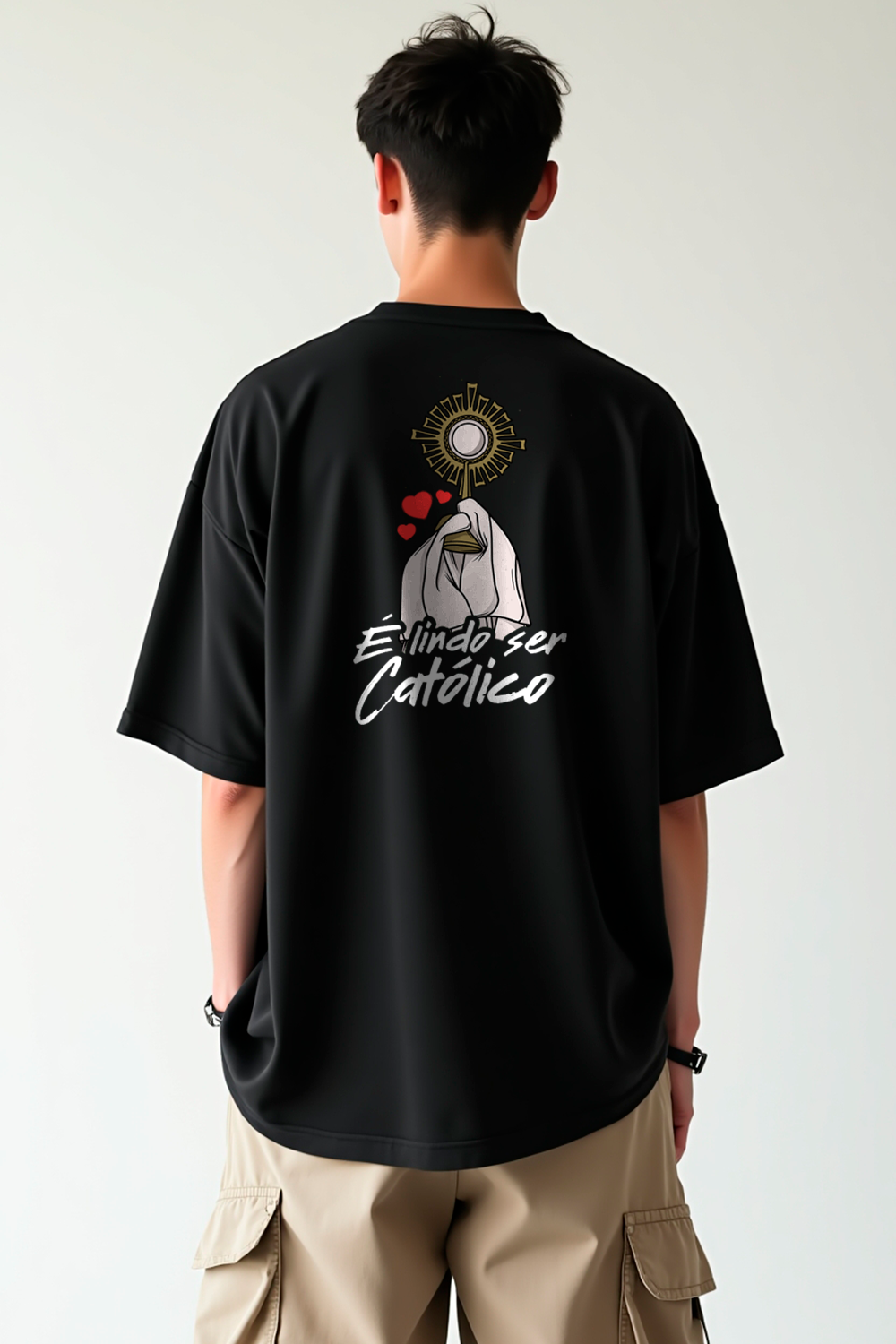 Camisa Oversized É lindo ser Católico 25.6