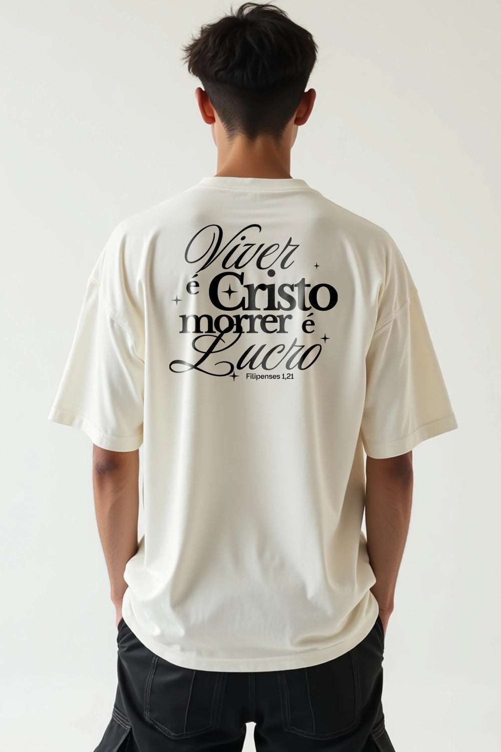 Camisa Oversized Viver é Cristo