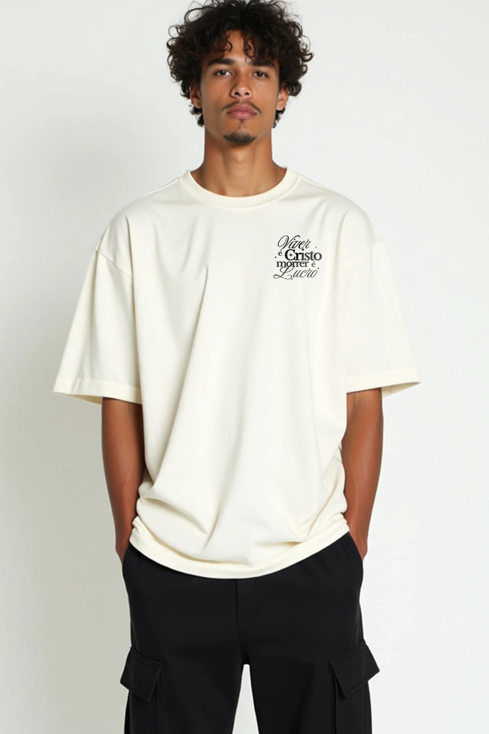 Camisa Oversized Viver é Cristo
