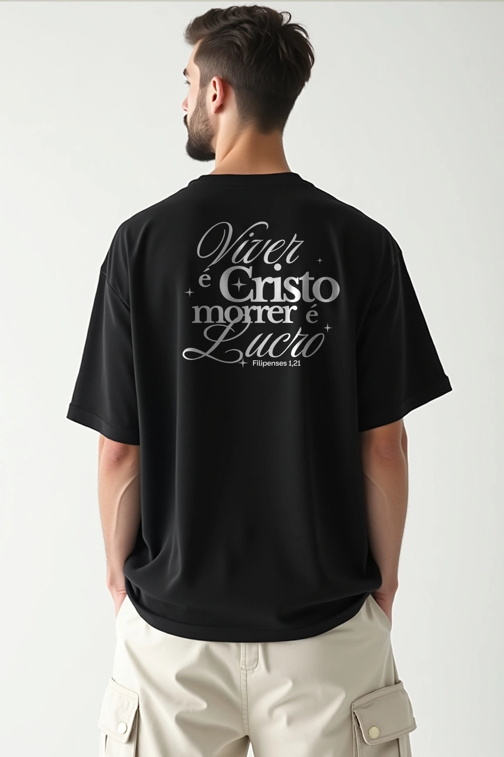 Camisa Oversized Viver é Cristo