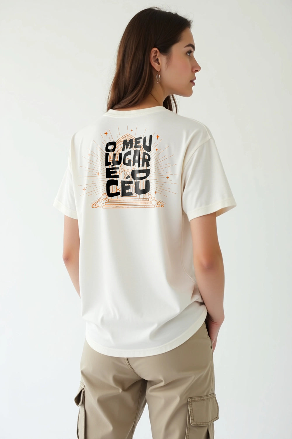 Camisa Oversized O Meu Lugar é o Céu