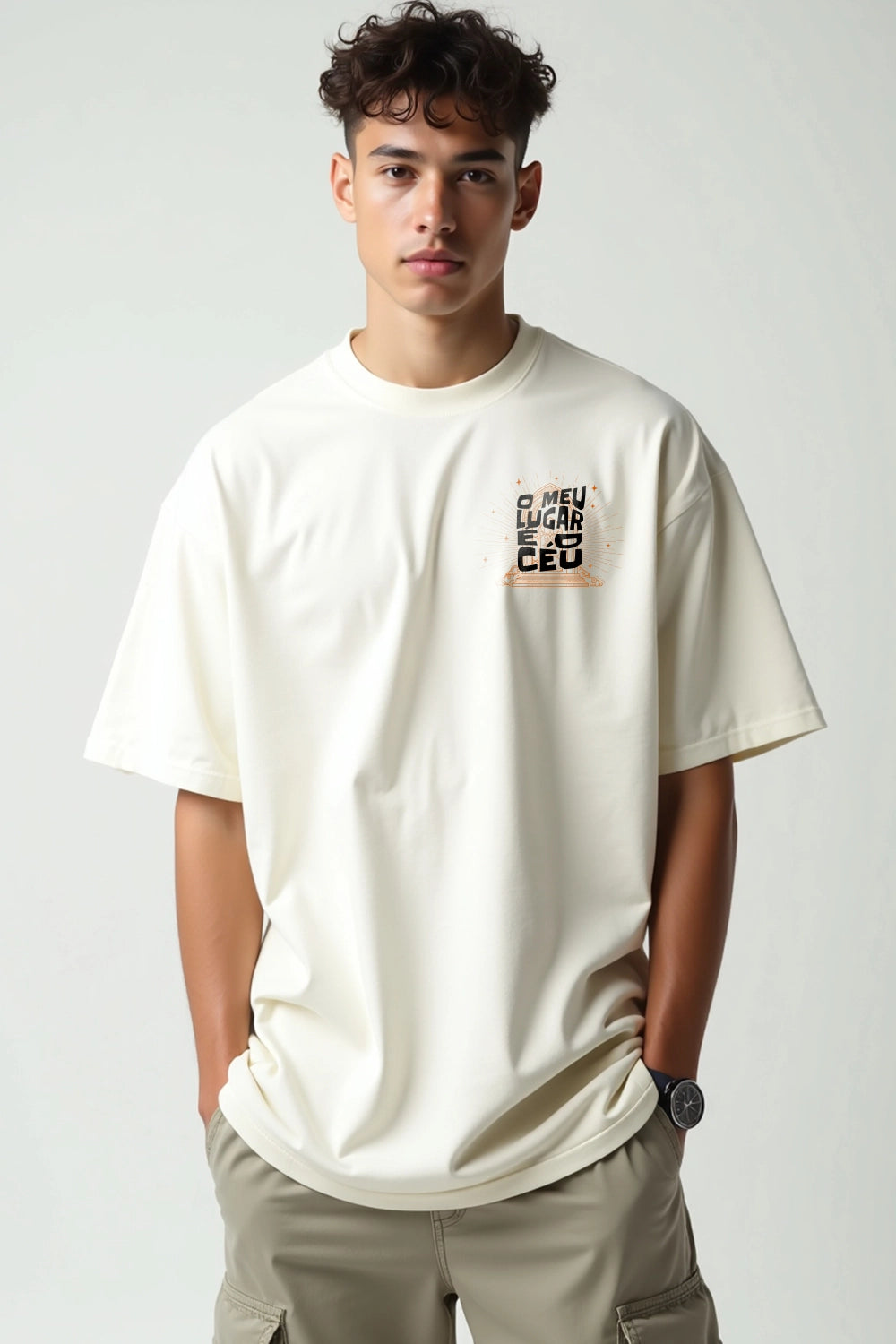 Camisa Oversized O Meu Lugar é o Céu