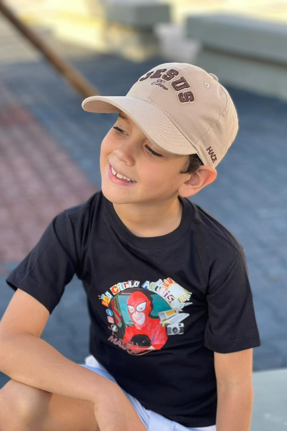 Camisa Infantil Carlo Acutis
