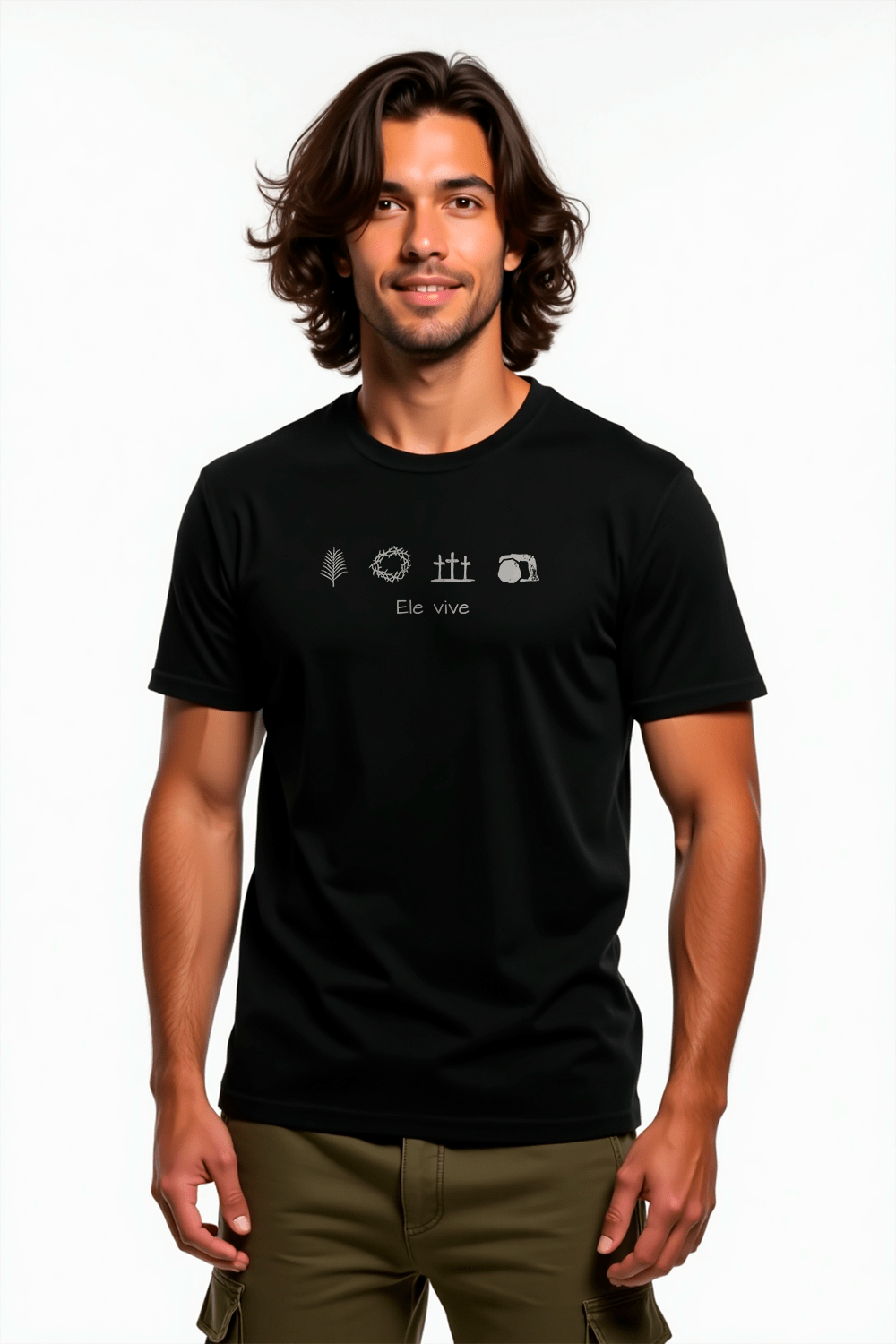 Camisa Básica Ele Vive - Hace | Moda Cristã