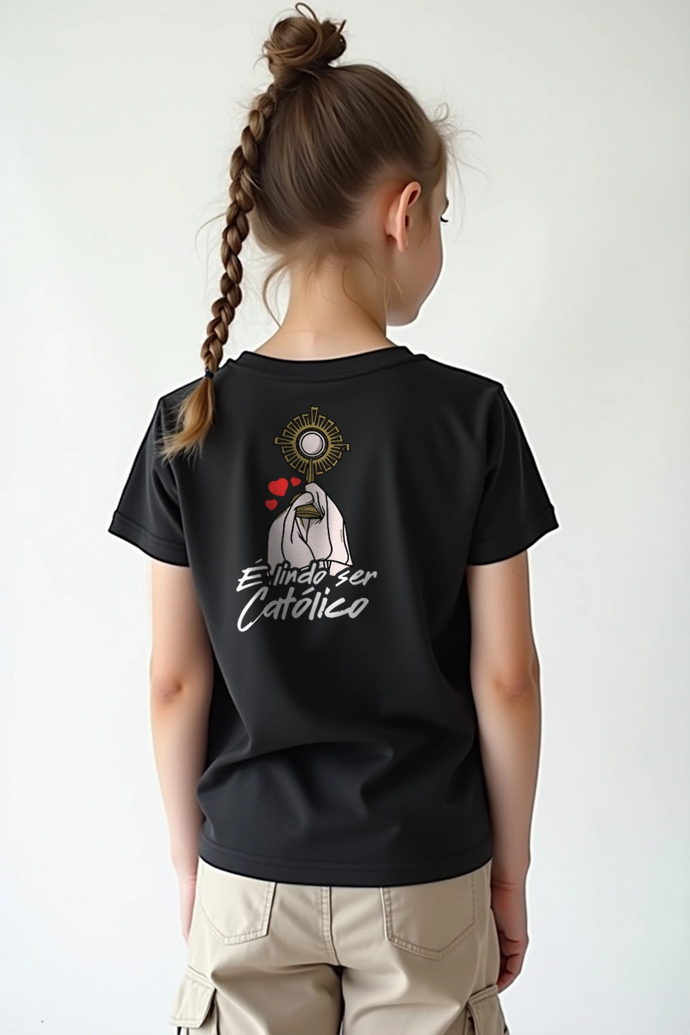Camisa Infantil É Lindo ser Católico 25.6