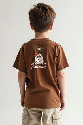 Camisa Infantil É Lindo ser Católico 25.6