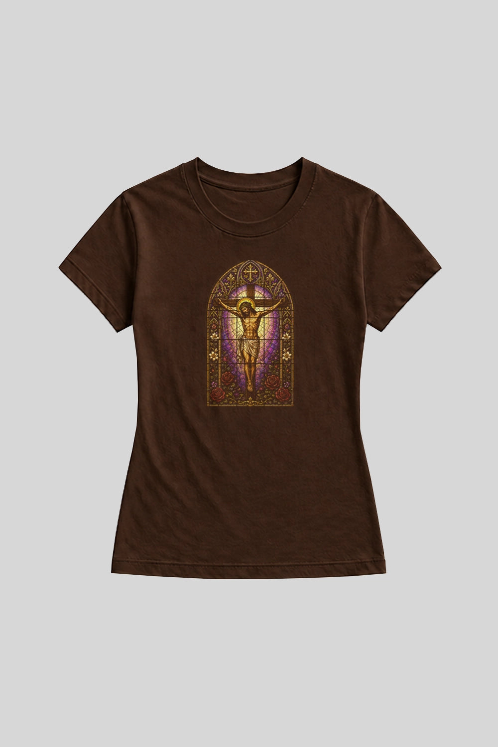 Camisa Babylook Cristo Vitral