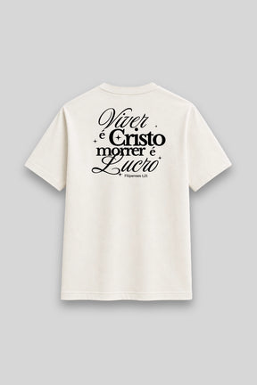 Camisa Básica Viver é Cristo branca | HACE