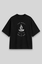 Camisa Oversized Ave Maria preta | HACE