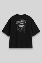 Camisa Oversized Coroa de Espinhos preta | HACE
