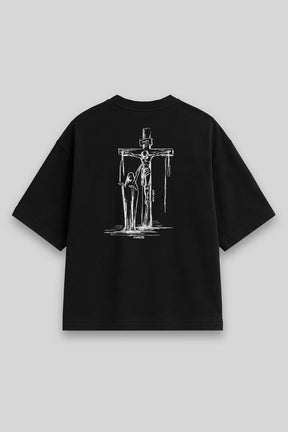 Camisa Oversized Crucificação preta | HACE