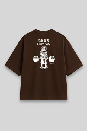 Camisa Oversized Deus é Minha Força [HACEDAY]