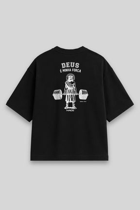 Camisa Oversized Deus é Minha Força [HACEDAY]