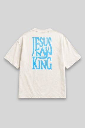 Camisa Oversized Jesus is King branca | HACE