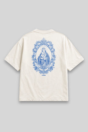 Camisa Oversized Mãe Santíssima branca | HACE
