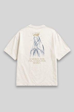 Camisa Oversized Nsa de Fátima branca | HACE