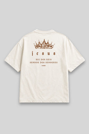 Camisa Oversized Rei dos Reis branca | HACE