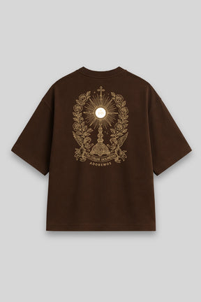 Camisa Oversized Santo Sacramento marrom | HACE