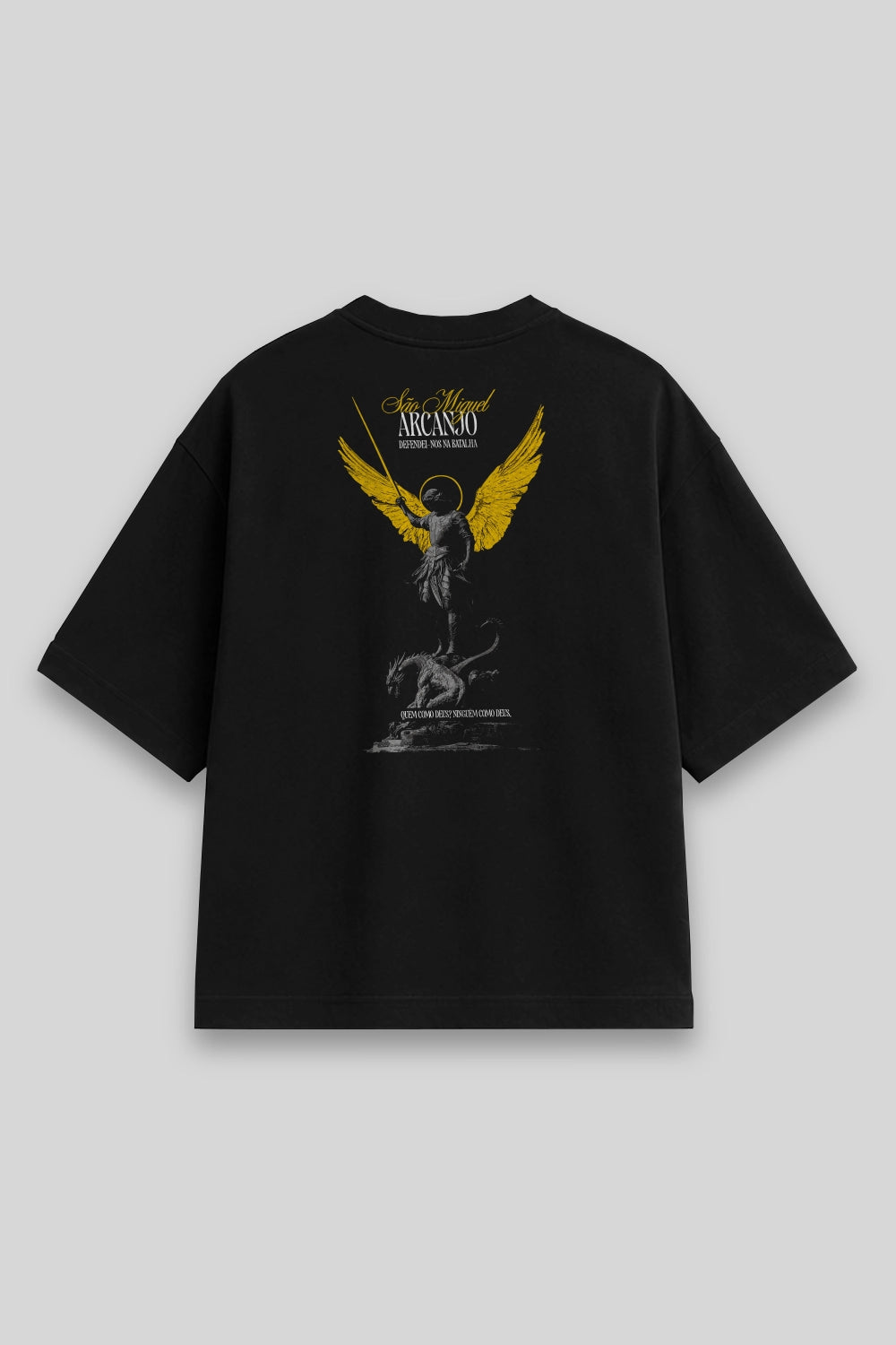 Camisa Oversized São Miguel Arcanjo preta | HACE