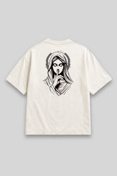 Camisa Oversized Silêncio de Maria branca | HACE