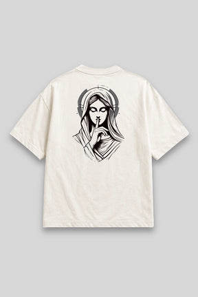 Camisa Oversized Silêncio de Maria branca | HACE