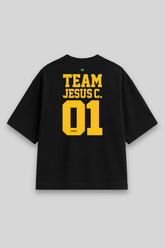 Camisa Oversized Team Jesus preta | HACE