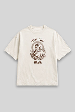 Camisa Oversized Totus Tuus branca | HACE