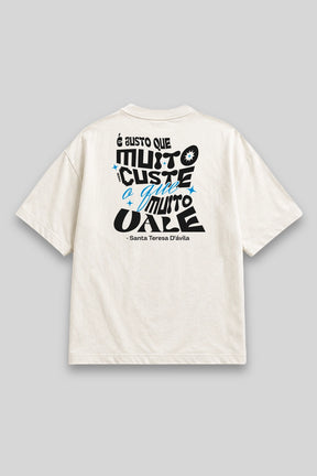 Camisa Oversized Vale o Preço branca | HACE