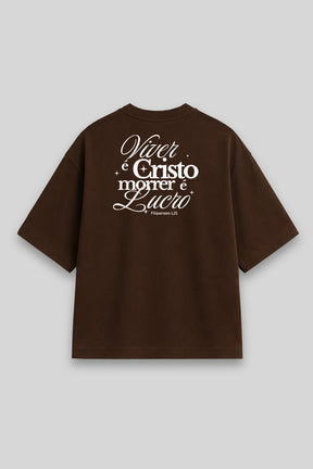 Camisa Oversized Viver é Cristo [HACEDAY]