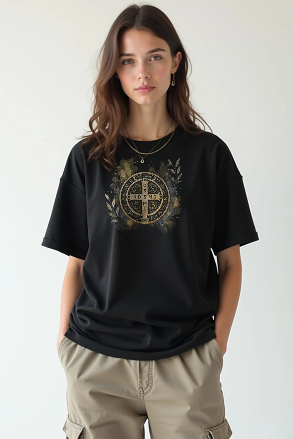 Camisa Oversized Medalha São Bento