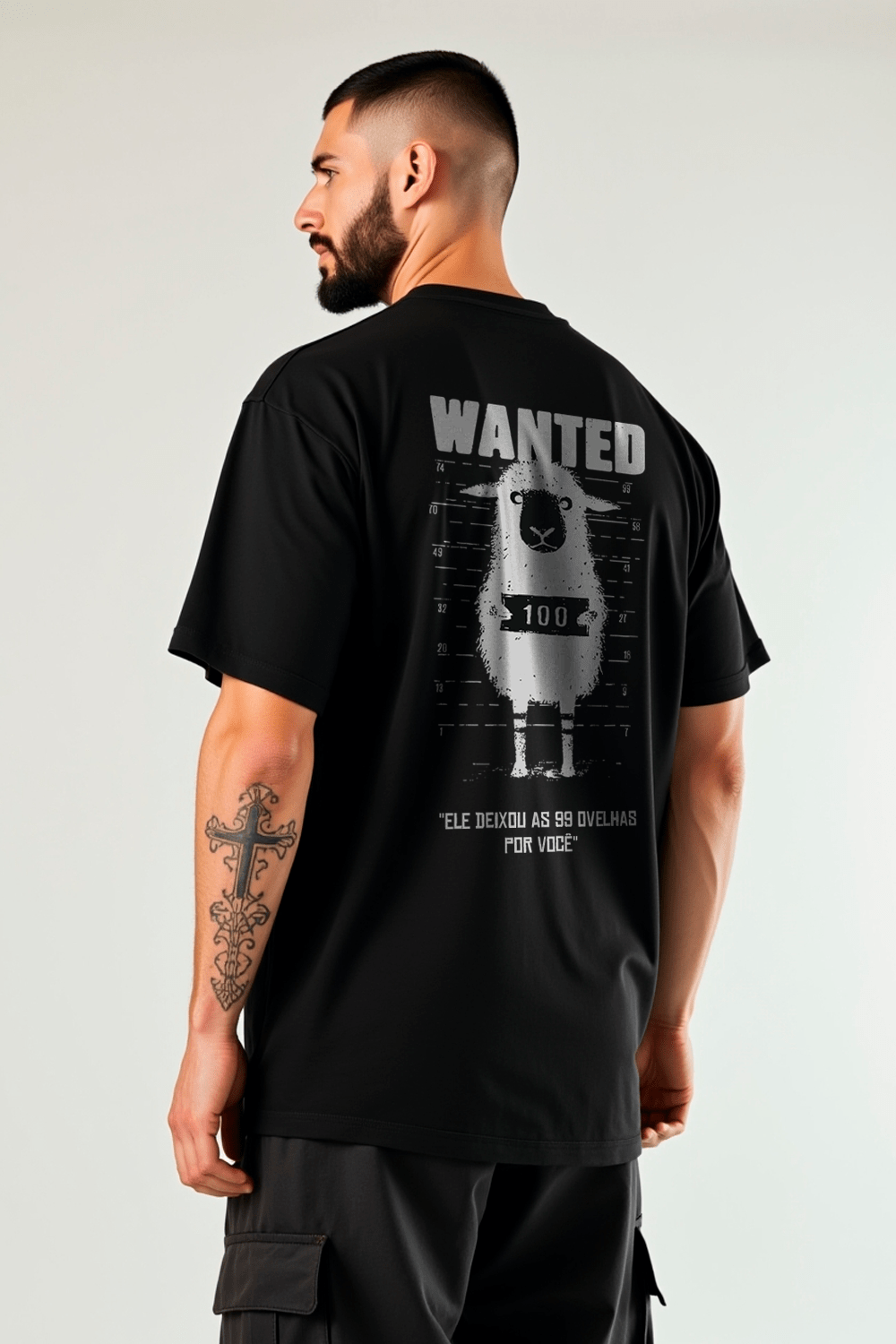 Camisa Oversized Ovelha #100 - Hace | Moda Cristã