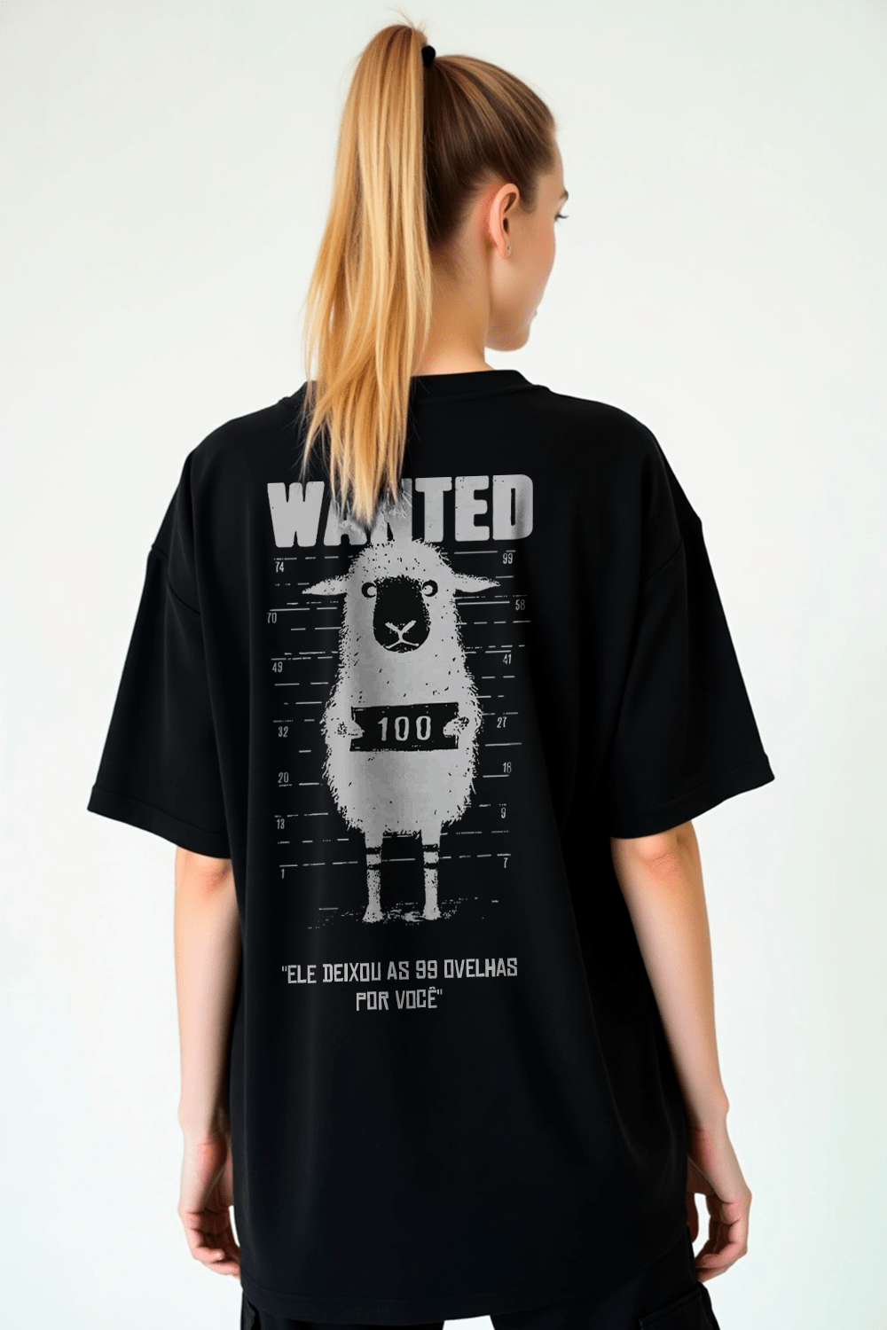 Camisa Oversized Ovelha #100 - Hace | Moda Cristã