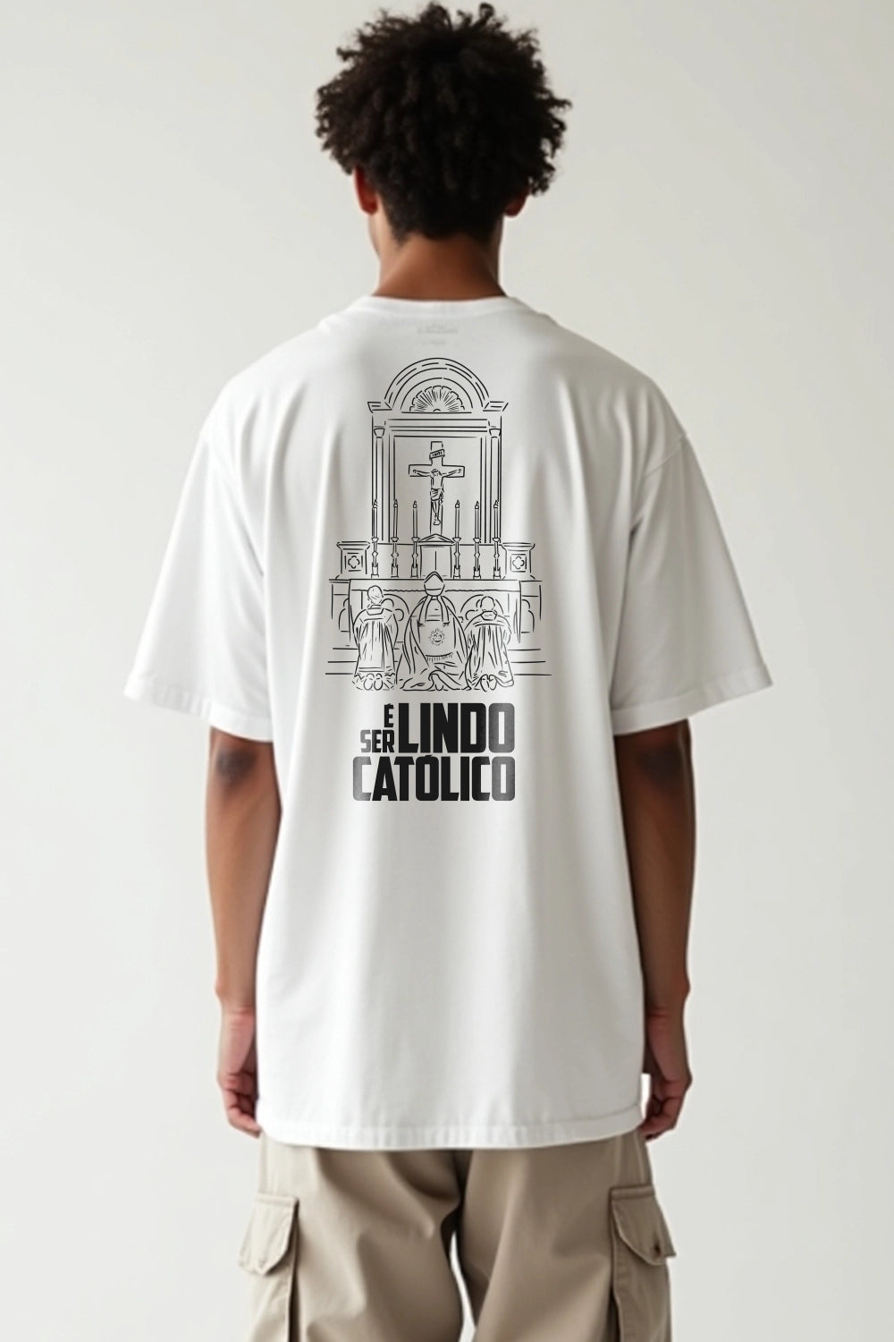 Camisa Oversized É Lindo ser Católico #3