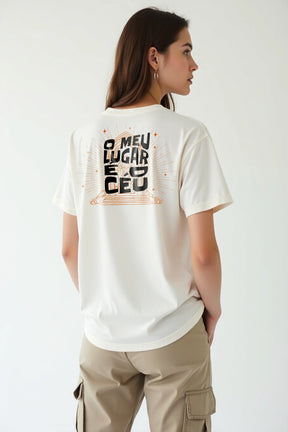 Camisa Oversized O Meu Lugar é o Céu